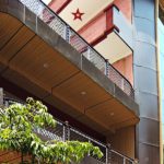 ACP sheet front elevation design for home in Durgapuri