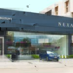Front elevation design of Nexa showroom by Aludecor ACP sheets