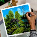 Painting on ACP sheet Canvas