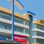 Front elevation of commercial building from Taniya Group done using Aludecor ACP sheets